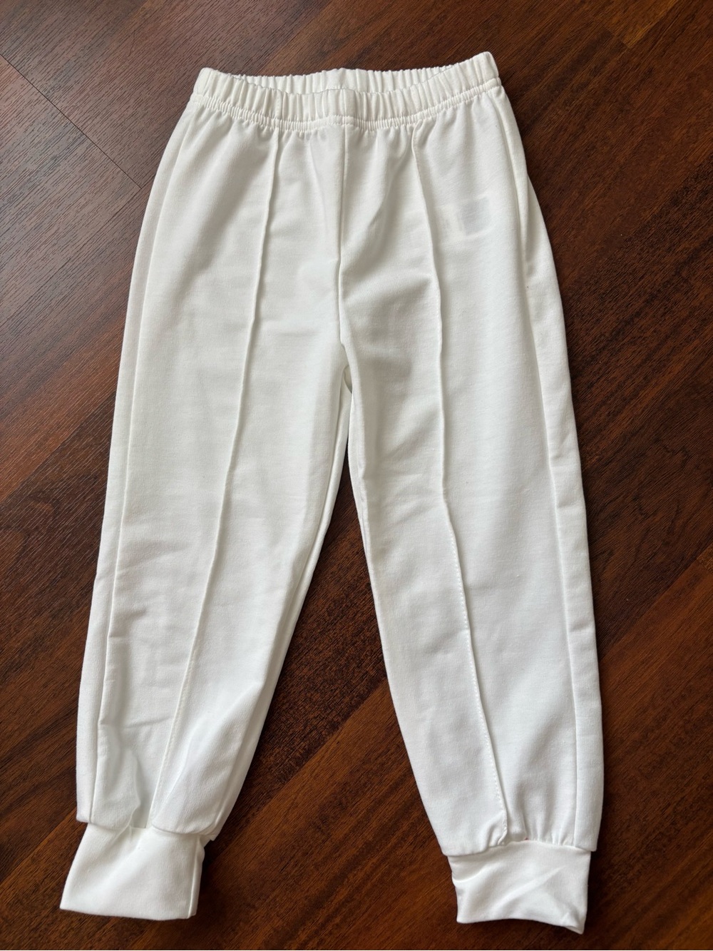 Kids White Pull-On Jogger Pants
